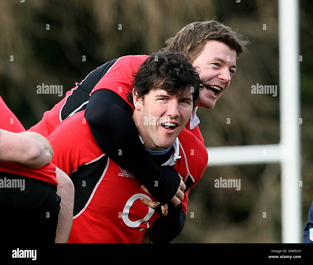 Brian Rigg Rugby School Rugby union ireland training session st gerards school hi-res stock ...
