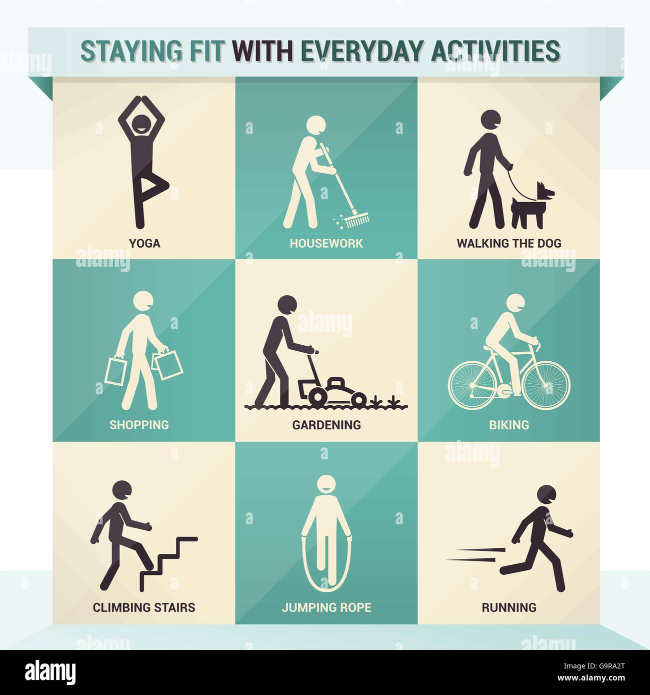 Exercise stick figure set hi-res stock photography and images - Alamy