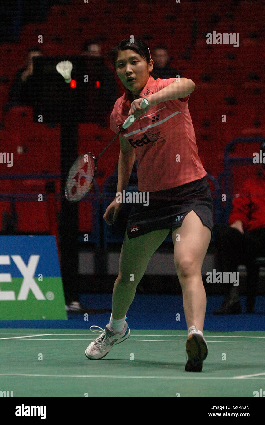 Badminton - Yonex All England Open Championships 2007 - National Indoor Arena. China's Jiang Yanjiao Stock Photo