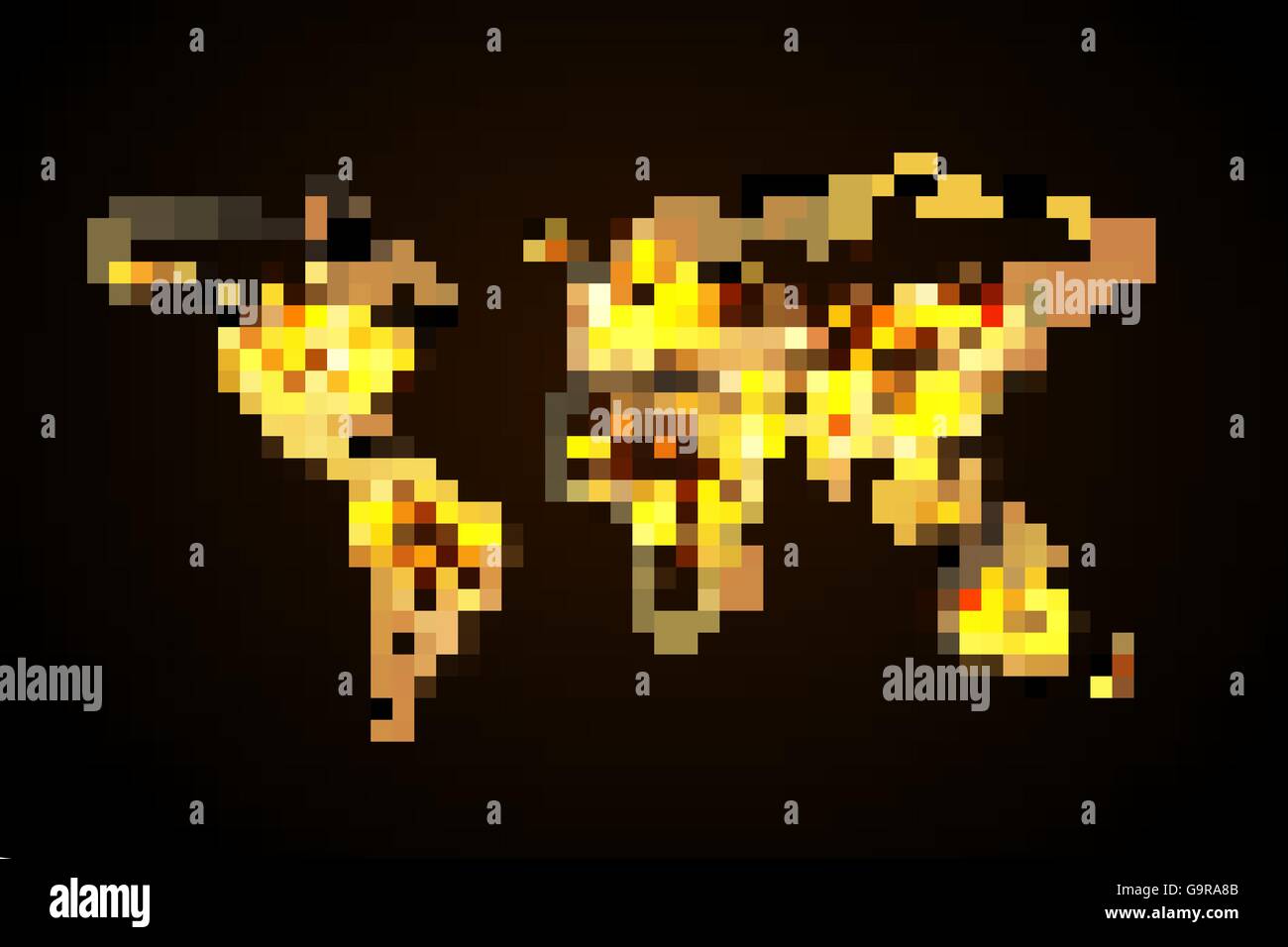 Map of europe at night lights hi-res stock photography and images - Alamy