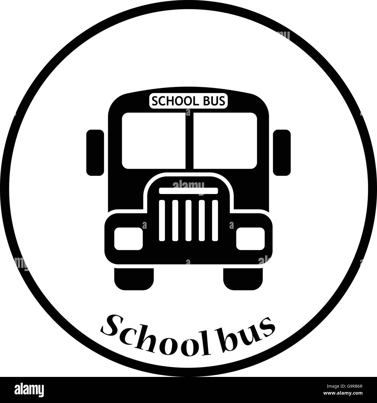 School Bus Circle Icon Stock Photos & School Bus Circle Icon Stock ...