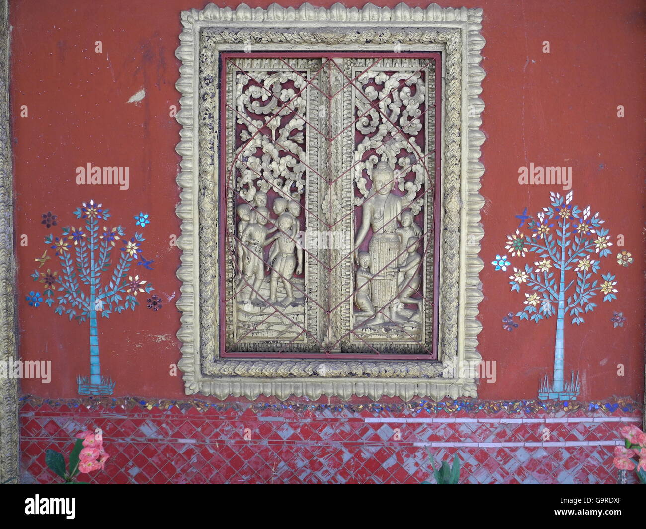 temple Wat Xieng Thong, Luang Prabang, province Luang Prabang, Laos, Asia / Luang Prabang Stock Photo