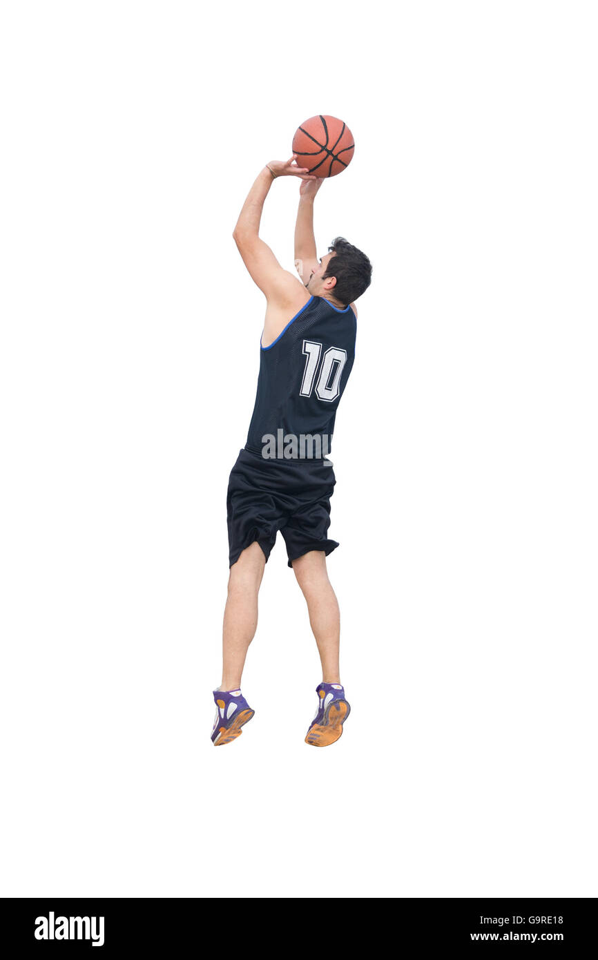 a basketball player shooting Stock Photo - Alamy