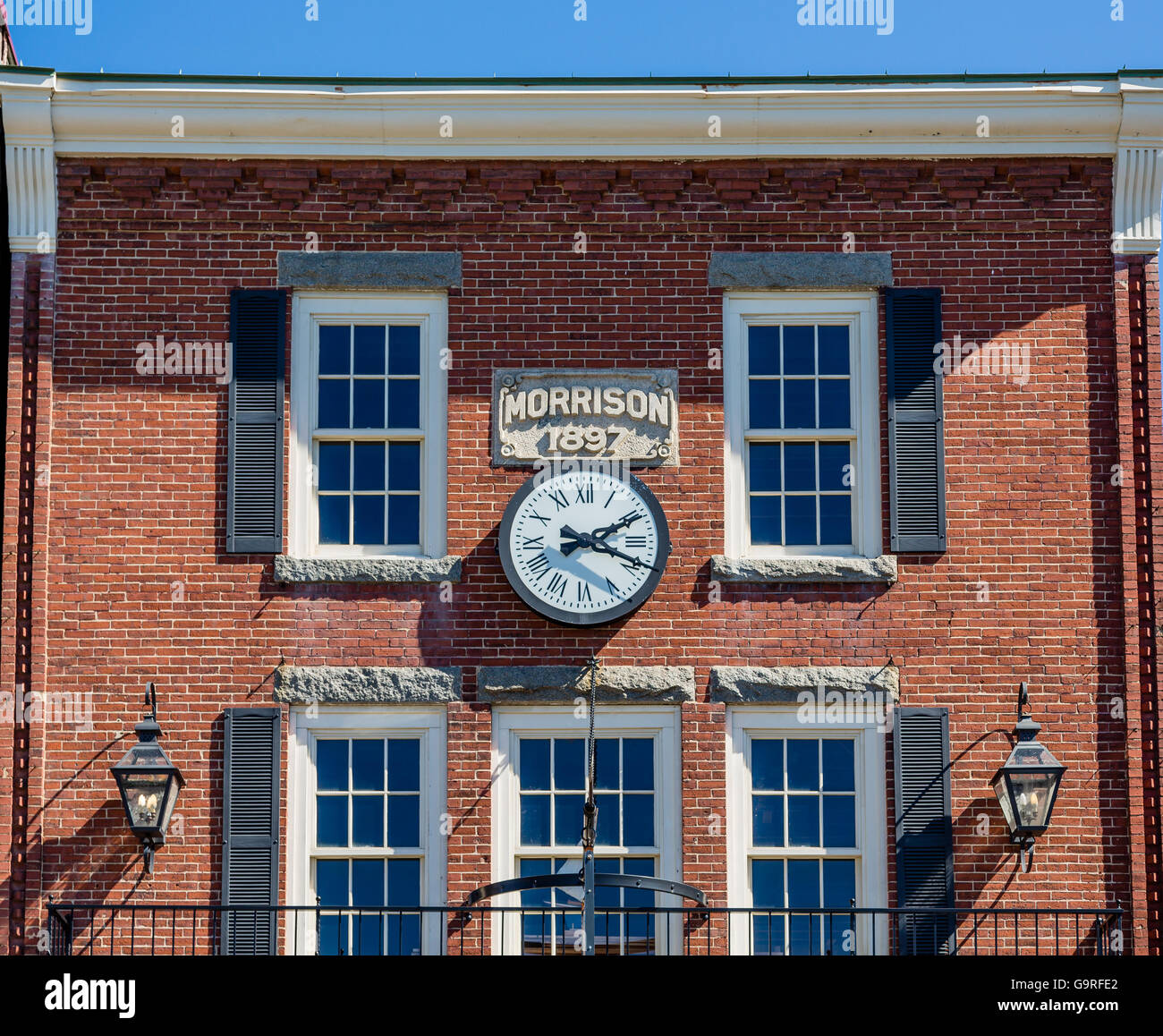 Old Morrison Building in Bar Harbor Maine Stock Photo