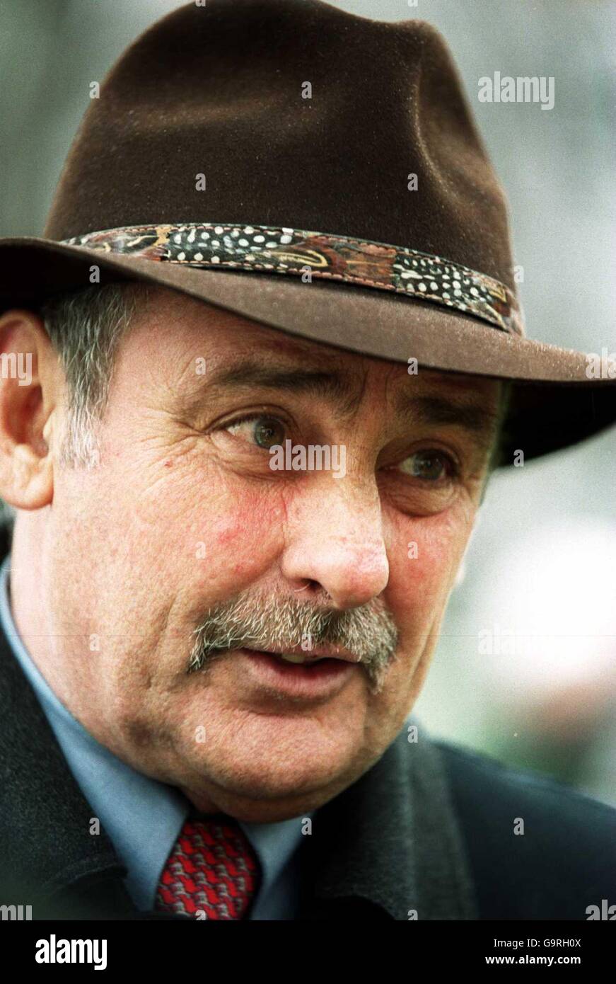 Horse Racing - Doncaster Races. Les Eyre, owner of Bawsian Stock Photo