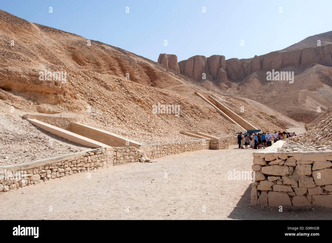 Valley of Kings, tomb entrance, West-Thebes, Luxor, Egypt Stock Photo