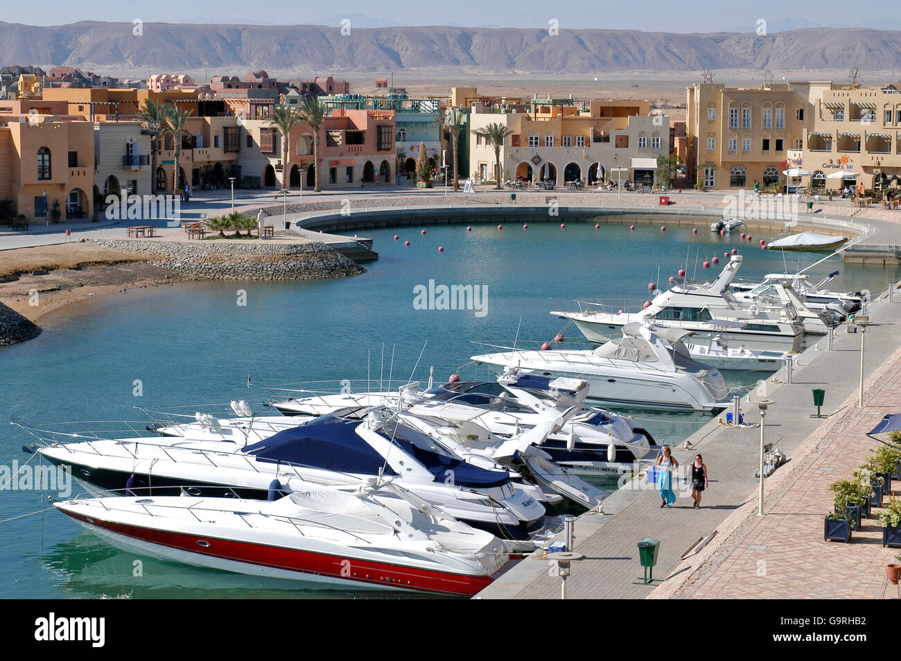 Yacht harbour, yachts, el-Guna, Egypt Stock Photo