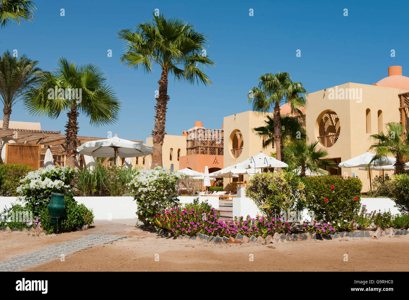 Steigenberger Golf Resort, el-Guna, Egypt / architect Michael Graves Stock Photo