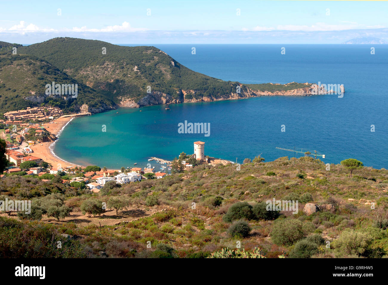 Bay of Porto Campese, Giglio, Isola del Giglio, Tuscany, Italy, Europe Stock Photo