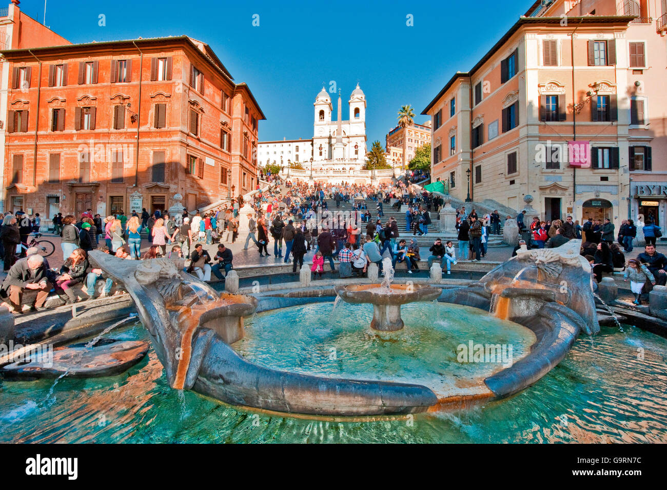 Piazza di Spagna, Rome, Lazio, Italy, Europe / Spanish steps Stock Photo