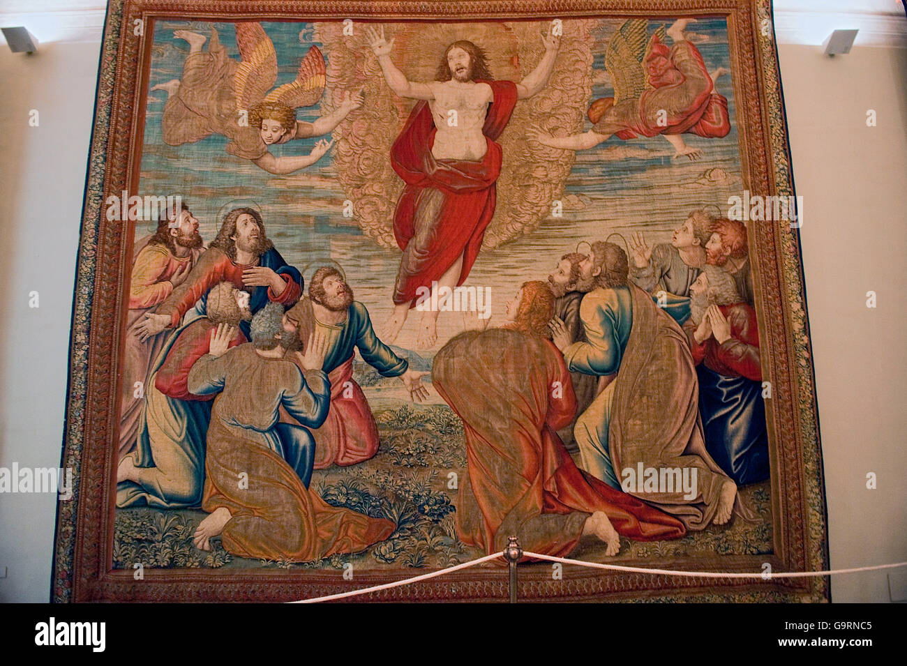 Ascension Day, Gobelin in Galleria degli Arazzi, Vatican museums, Vatican  city, Rome, Latium, Lazio, Italy, Europe / Vatican Stock Photo - Alamy