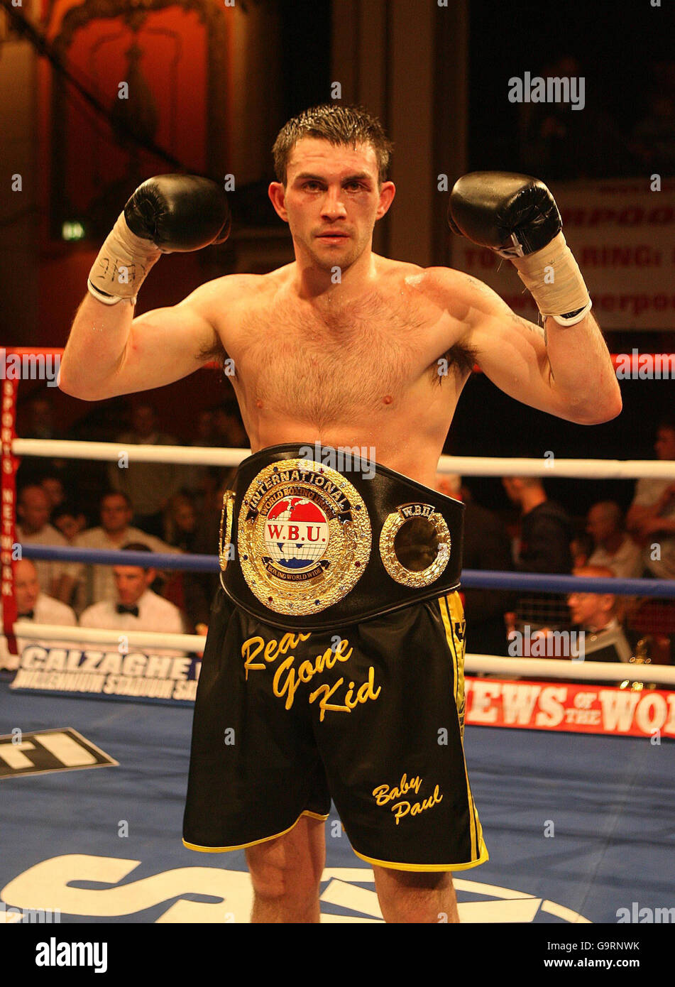 Boxing WBU Featherweight title fight Derry Matthews v John Simpson