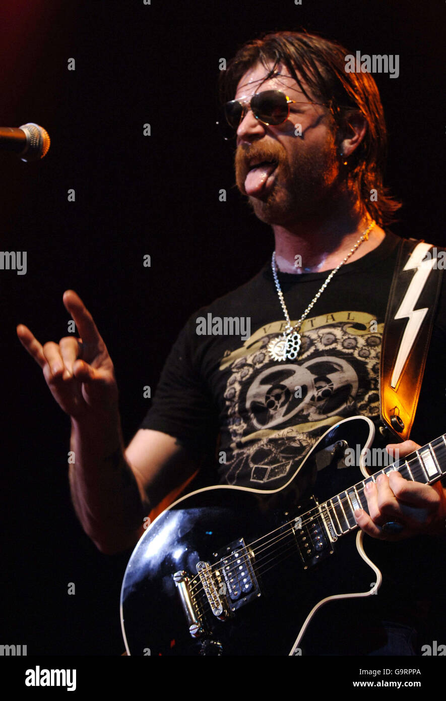 Eagles of Death Metal in concert Stock Photo