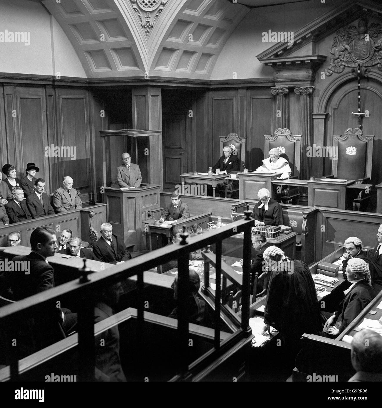 Trial of Timothy Evans - Film Reconstruction 146226-1 16/6/1970. Trial of Timothy Evans - Film Reconstruction 146226-1 16/6/1970 Stock Photo