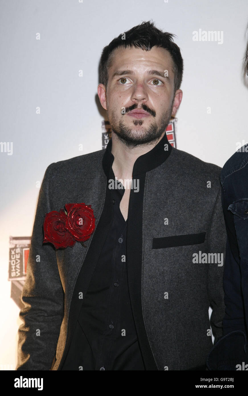 Brandon Flowers of the Killers arrives for the NME Awards 2007 at the