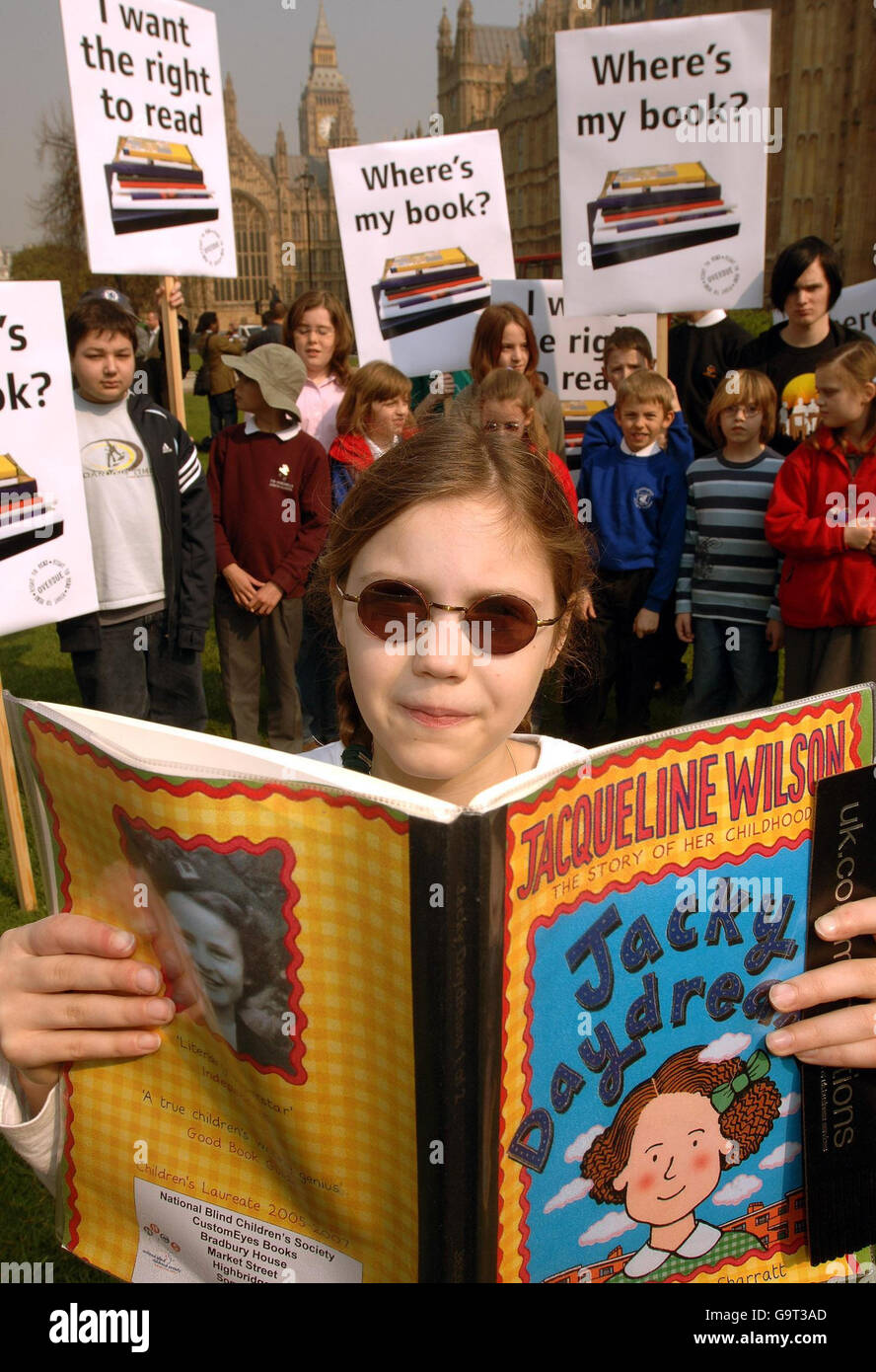 Partially sighted Kathryn Reece, aged 11, from Stockport in Greater ...