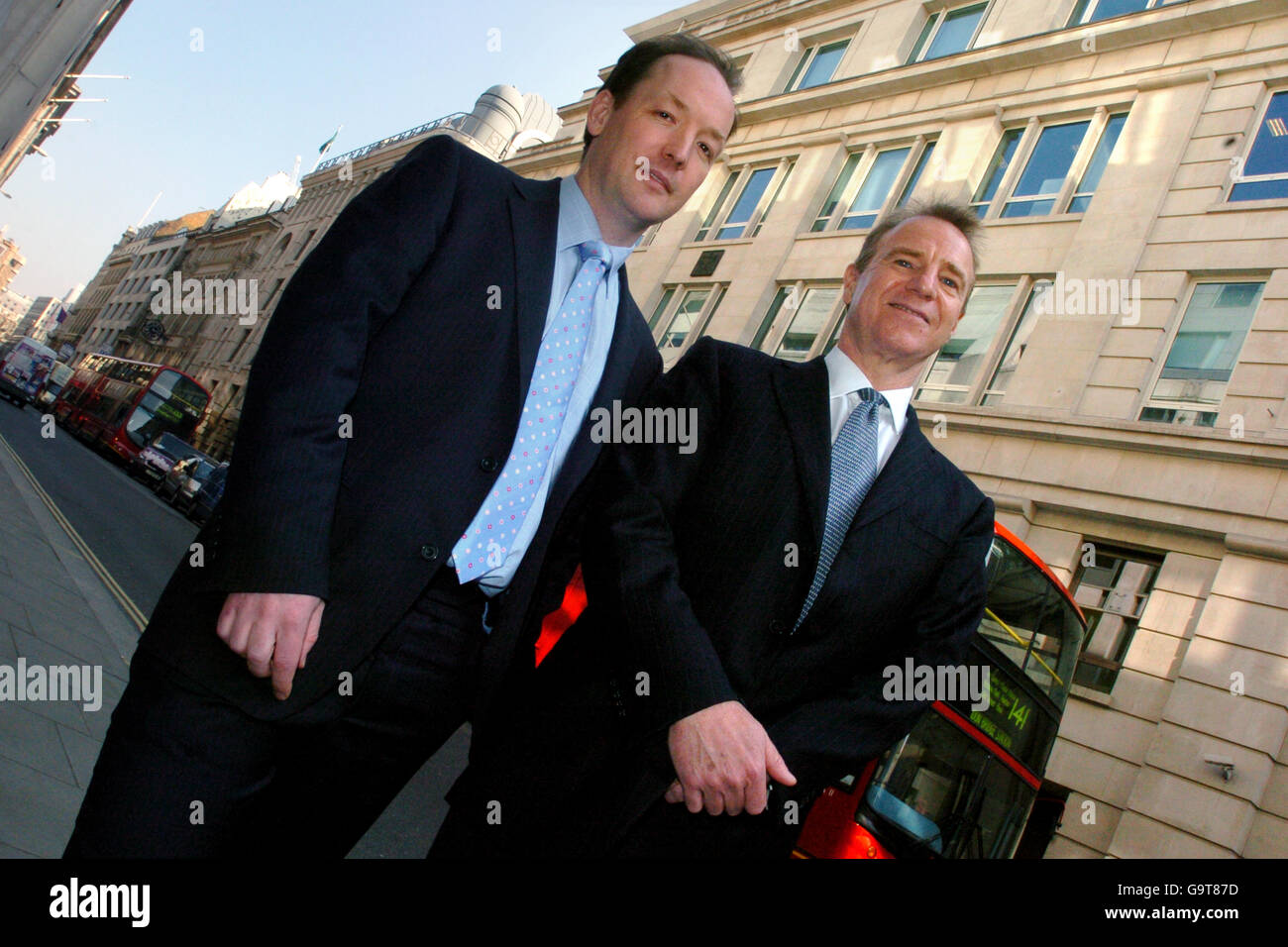 Taylor Woodrow CEO Ian Smith (right) and George Wimpey CEO Peter ...