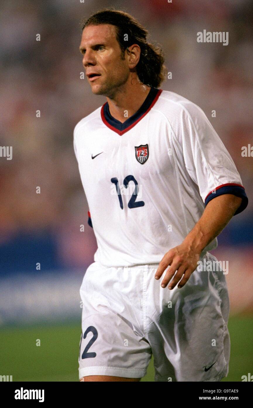 Soccer - World Cup 2002 Qualifier - CONCACAF Section - Final Group - USA v Trinidad and Tobago. Jeff Agoos, USA Stock Photo