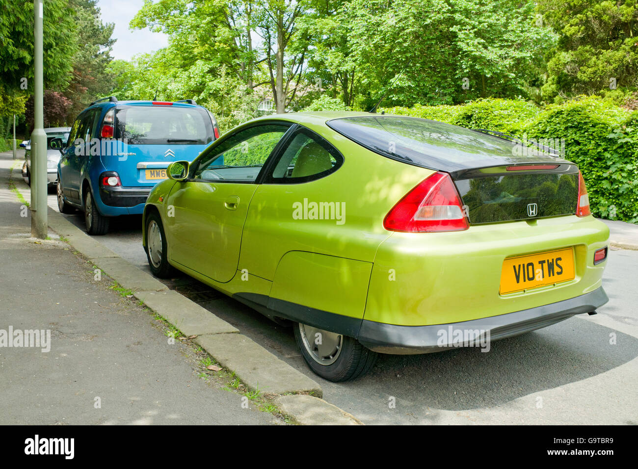 Honda Insight, a fully hybrid electric mid size hatchback Stock Photo