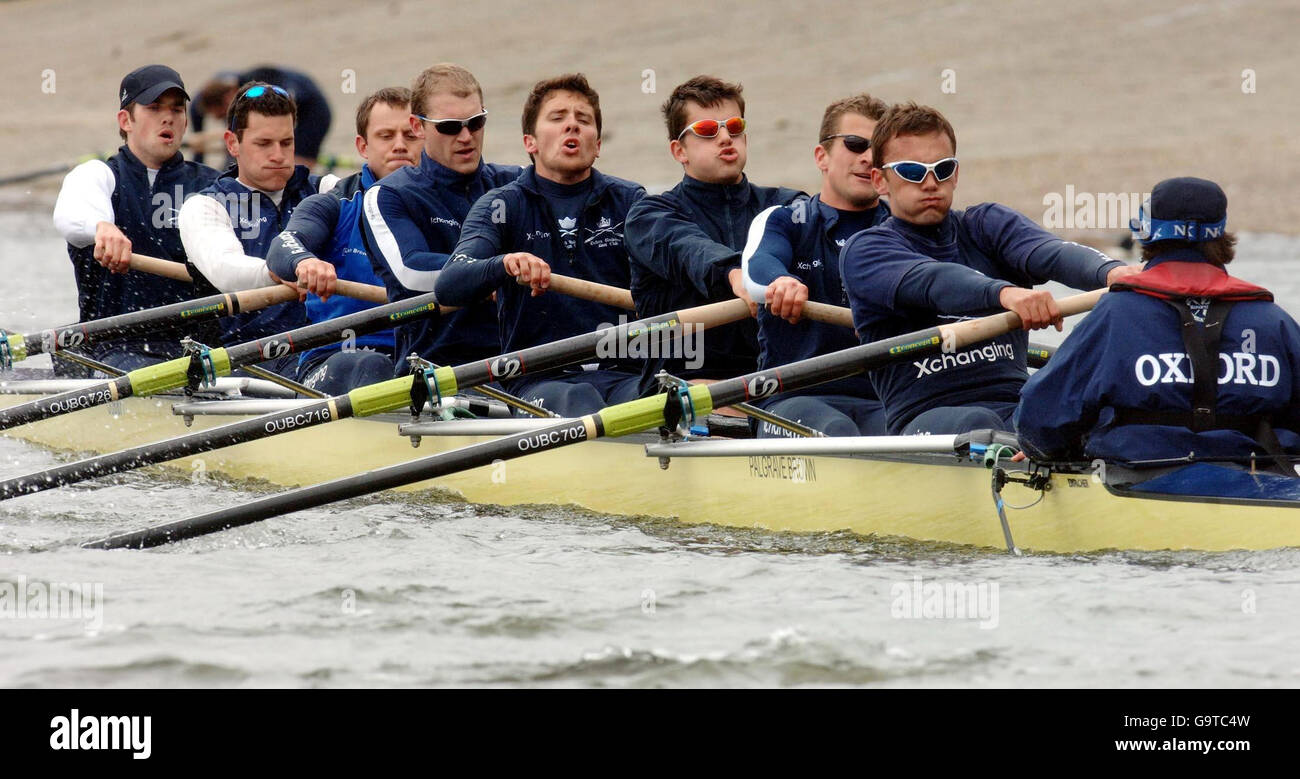 Rowing 153rd University Boat Race Oxford Practice River Thames