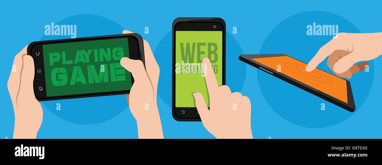 smart phone function and application icon concept vector Stock Vector ...