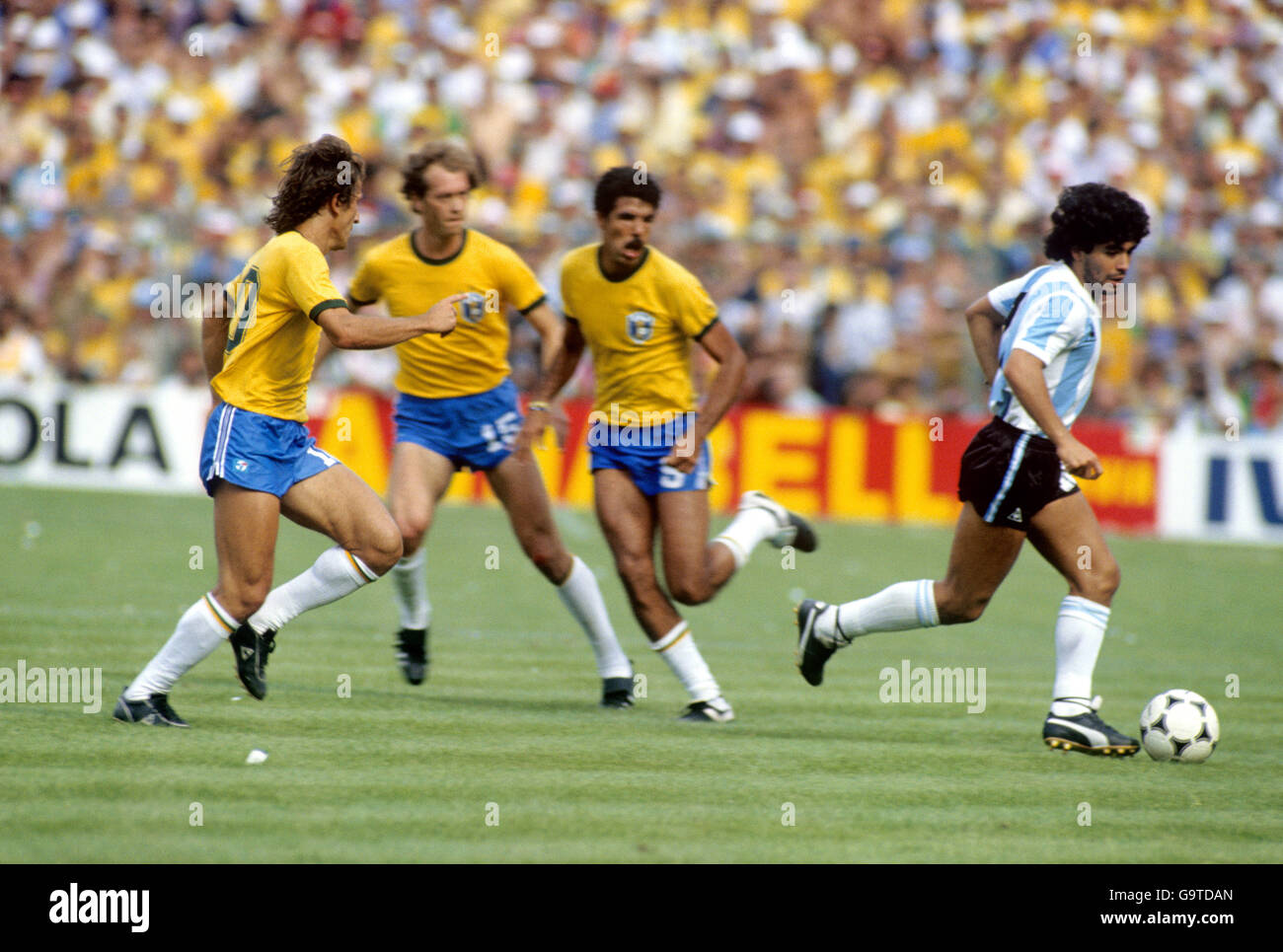 Soccer - World Cup Spain 1982 - Group C - Brazil v Argentina Stock Photo