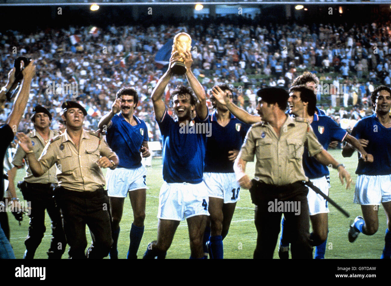Soccer - FIFA World Cup Final 1982 - Italy v West Germany - Santiago Bernabeu Stadium Stock Photo
