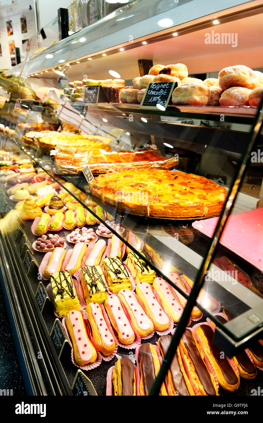 Paris France Inside French Bakery High Resolution Stock Photography and
