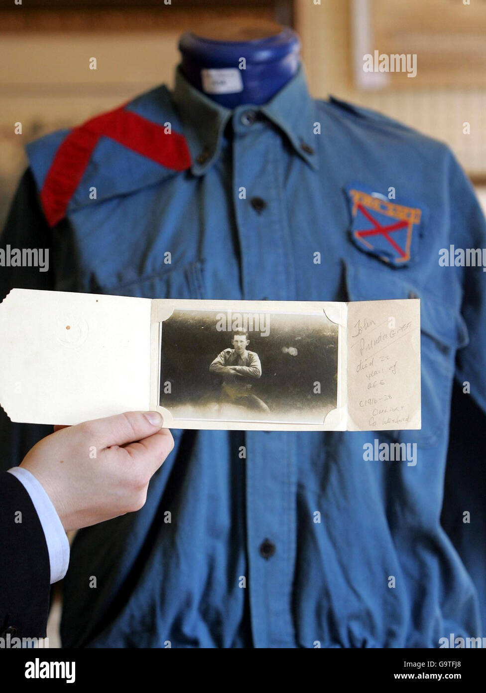 A rare original fine gael blueshirt complete photo former owner hires stock photography and