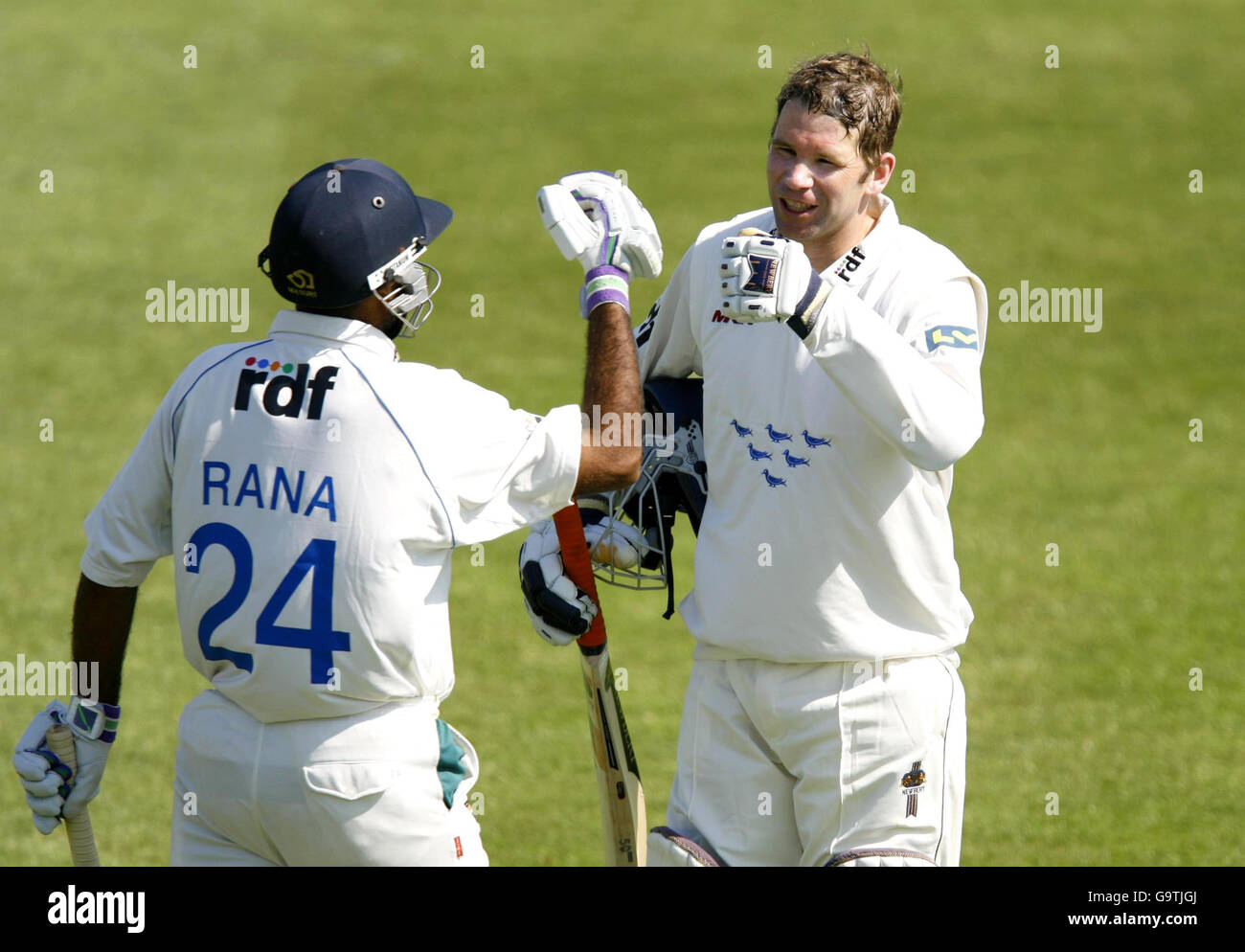Sussex's Richard Montgomerie welcomes team-mate Naved Rana to the ...