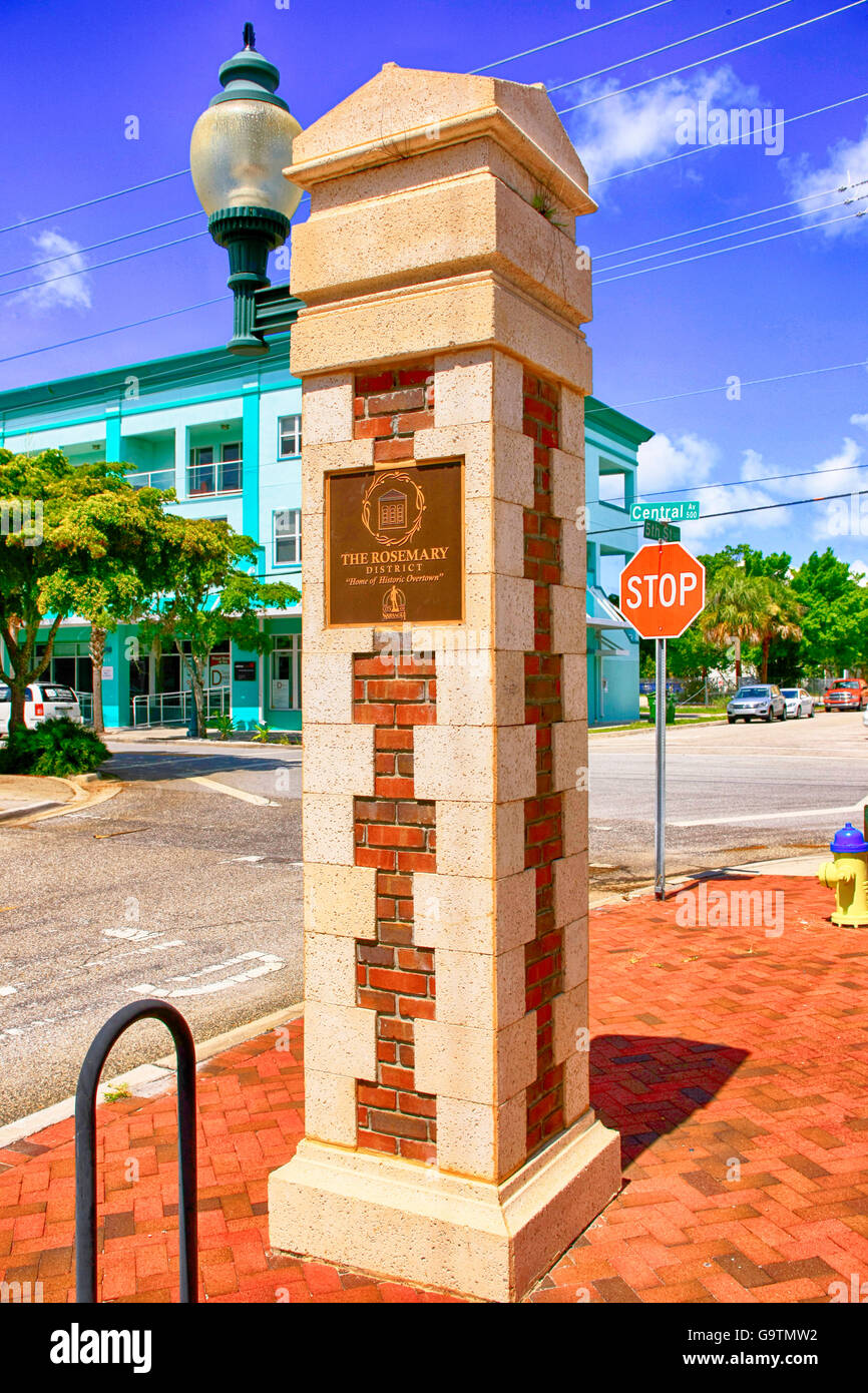 The Rosemary District column in downtown Sarasota, FL Stock Photo Alamy