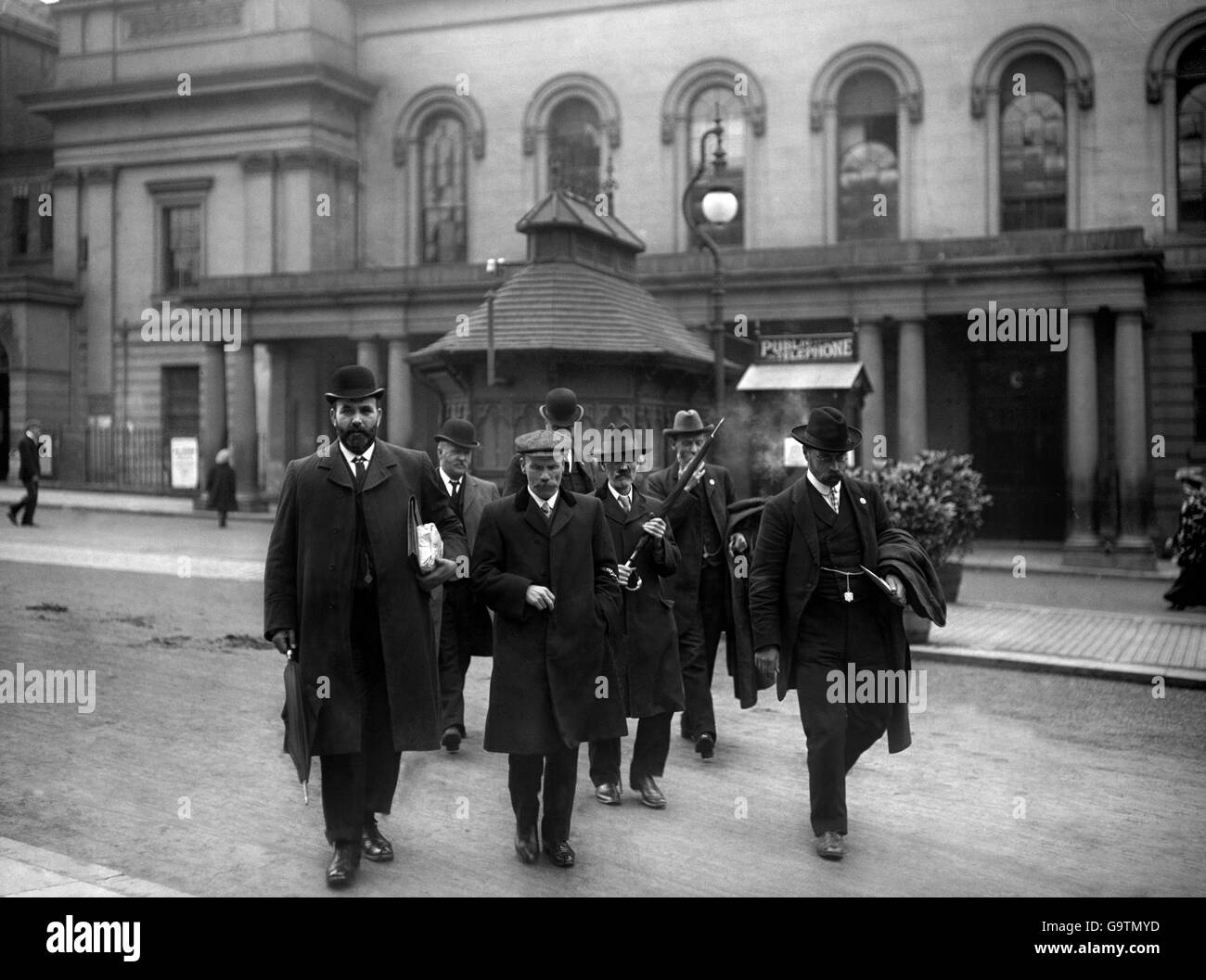 Parliamentry Committee leaving the meeting. David J.W. Shackleton (left ...
