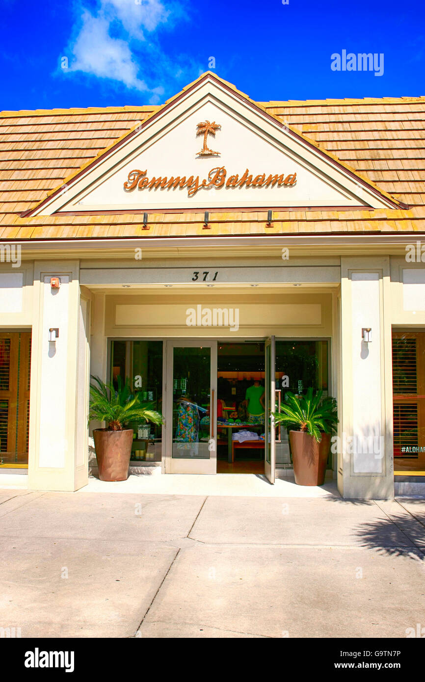 Tommy Bahama apparel store on St. Armands Circle, Sarasota, Florida ...