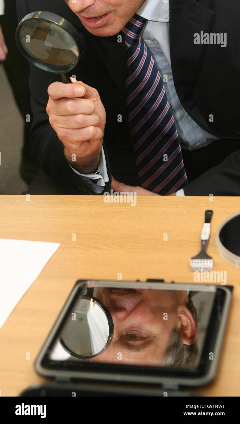 PM Blair visits North West Stock Photo - Alamy