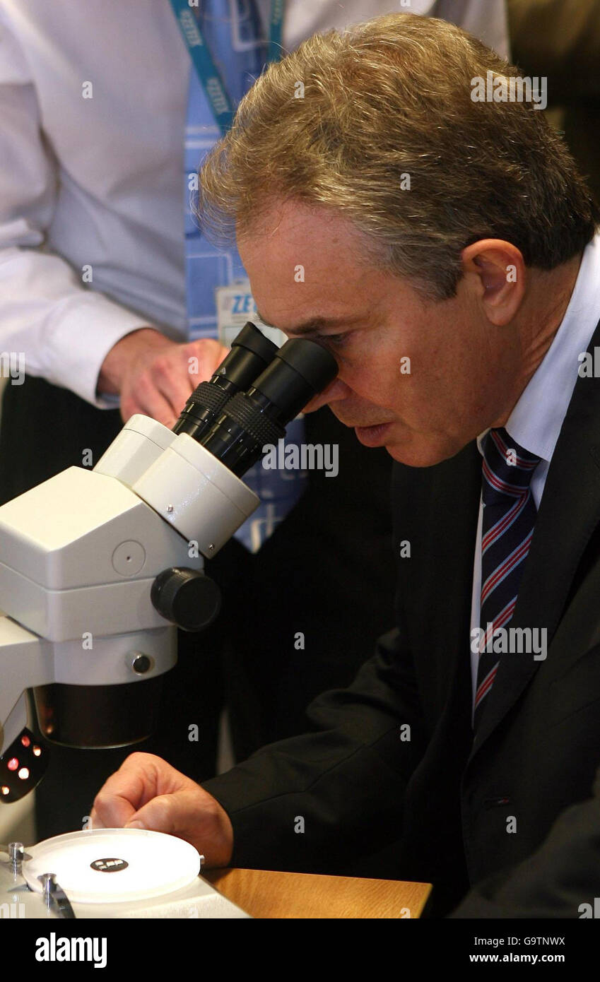 PM Blair visits North West Stock Photo - Alamy