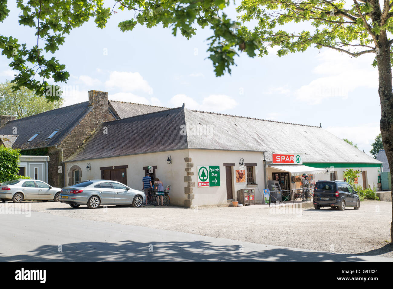 Spar at Domaine Des Ormes campsite in Brittany, France Stock Photo