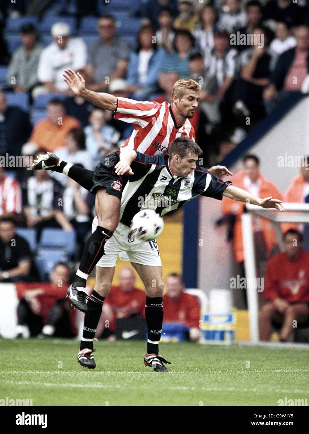 West Bromwich Albion's Scott Dobie and Sunderland's Emerson Thome battle for the ball Stock Photo