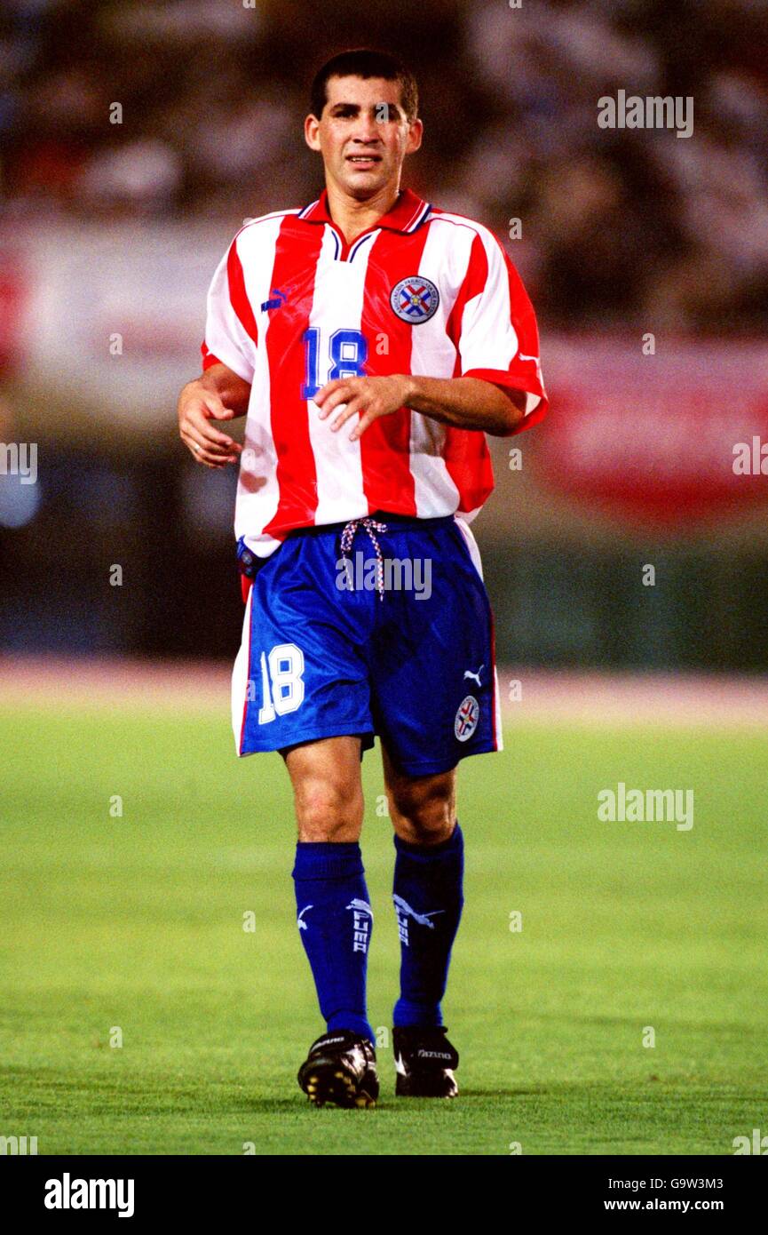 Soccer - Kirin Cup 2001 - Paraguay v Yugoslavia. Edgar Robles, Paraguay ...