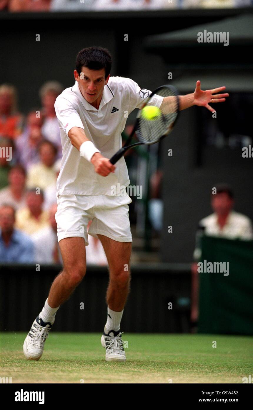 Tennis Wimbledon Championships Mens Semi Final. Tim Henman in