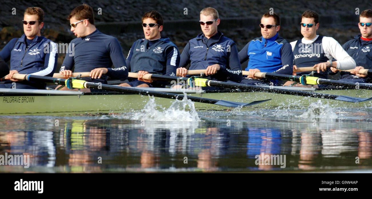 Rowing 153rd University Boat Race Oxford Practice River Thames