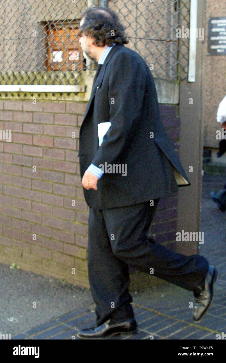 Norman Menary court case. Norman Menari leaves at Ballymena court. Stock Photo