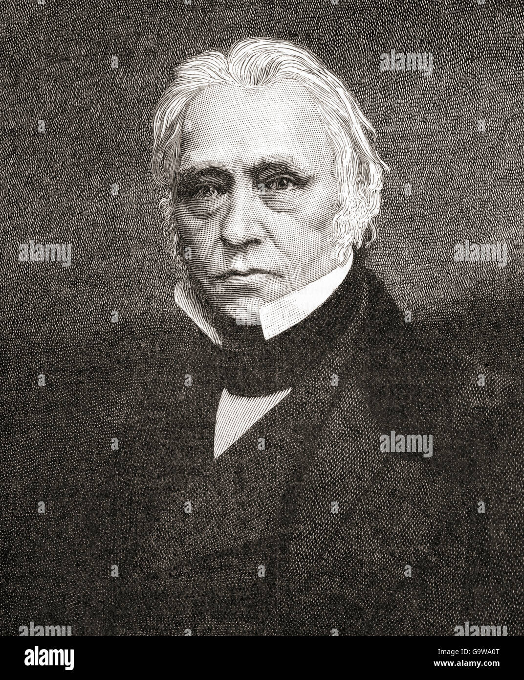 Thomas Babington Macaulay, 1st Baron Macaulay, 1800 – 1859.  British historian and Whig politician. Stock Photo
