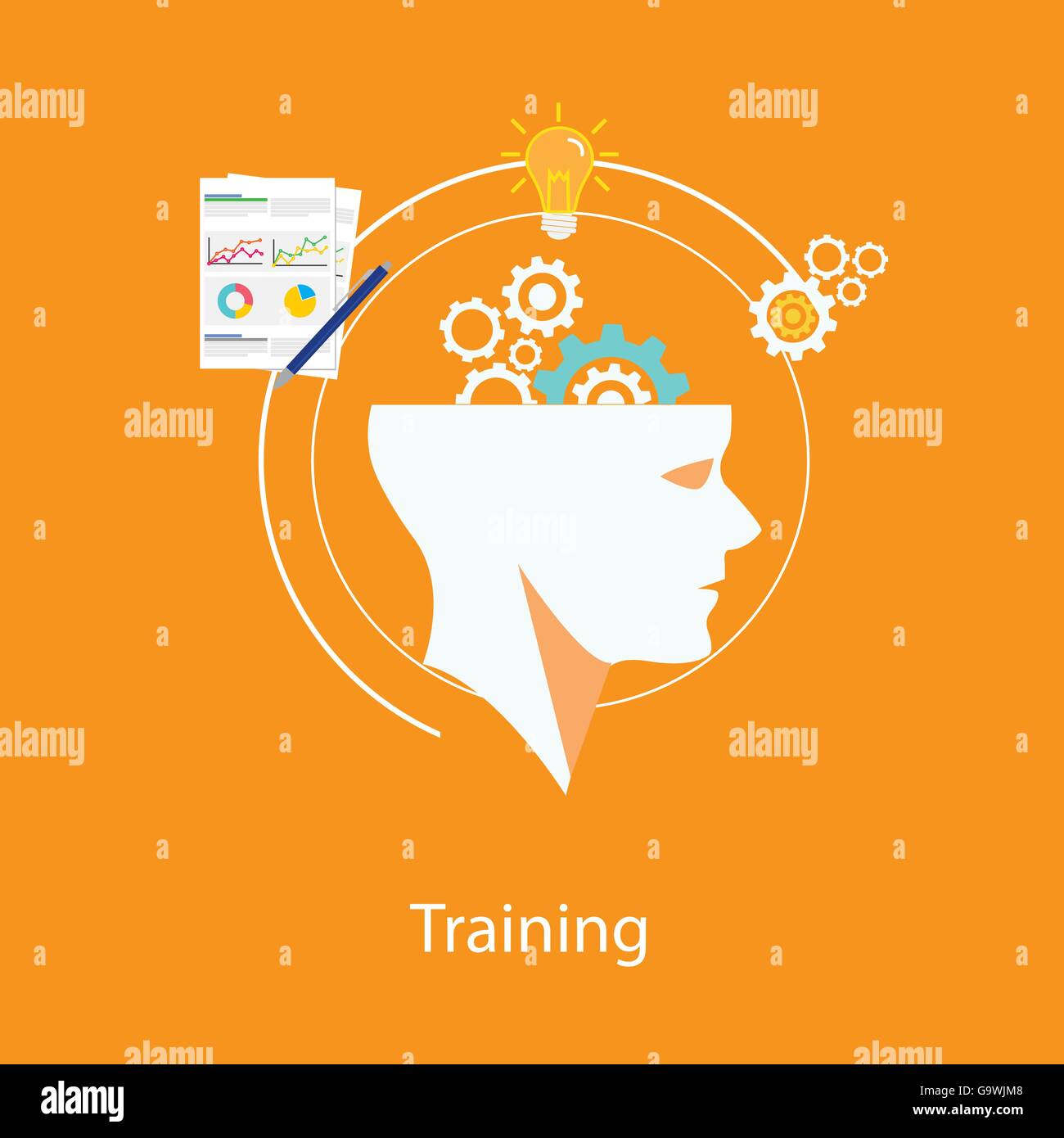 management training human resource illustration Stock Vector