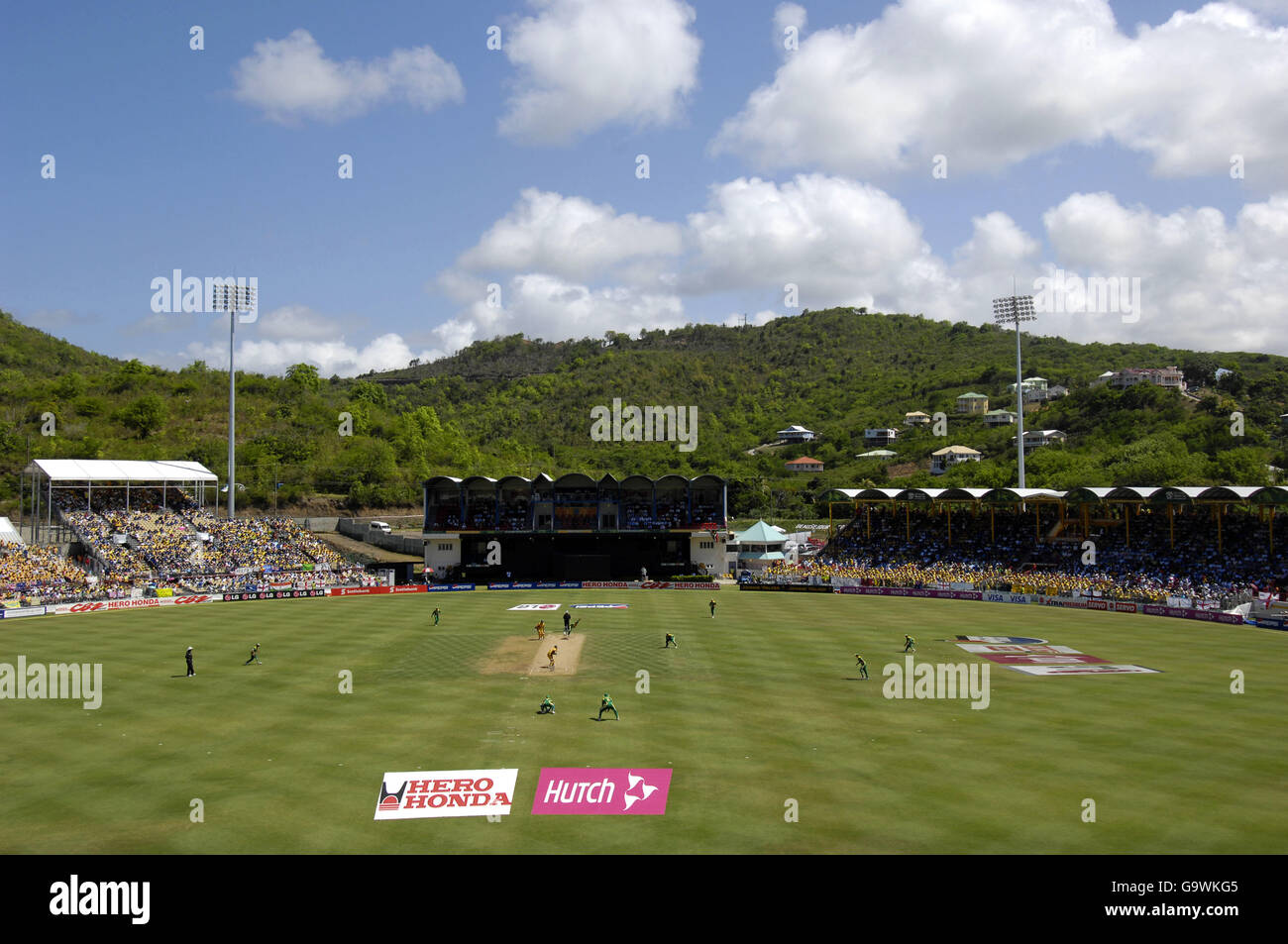 General View of the Beausejour Cricket Ground, St Lucia Stock Photo Alamy