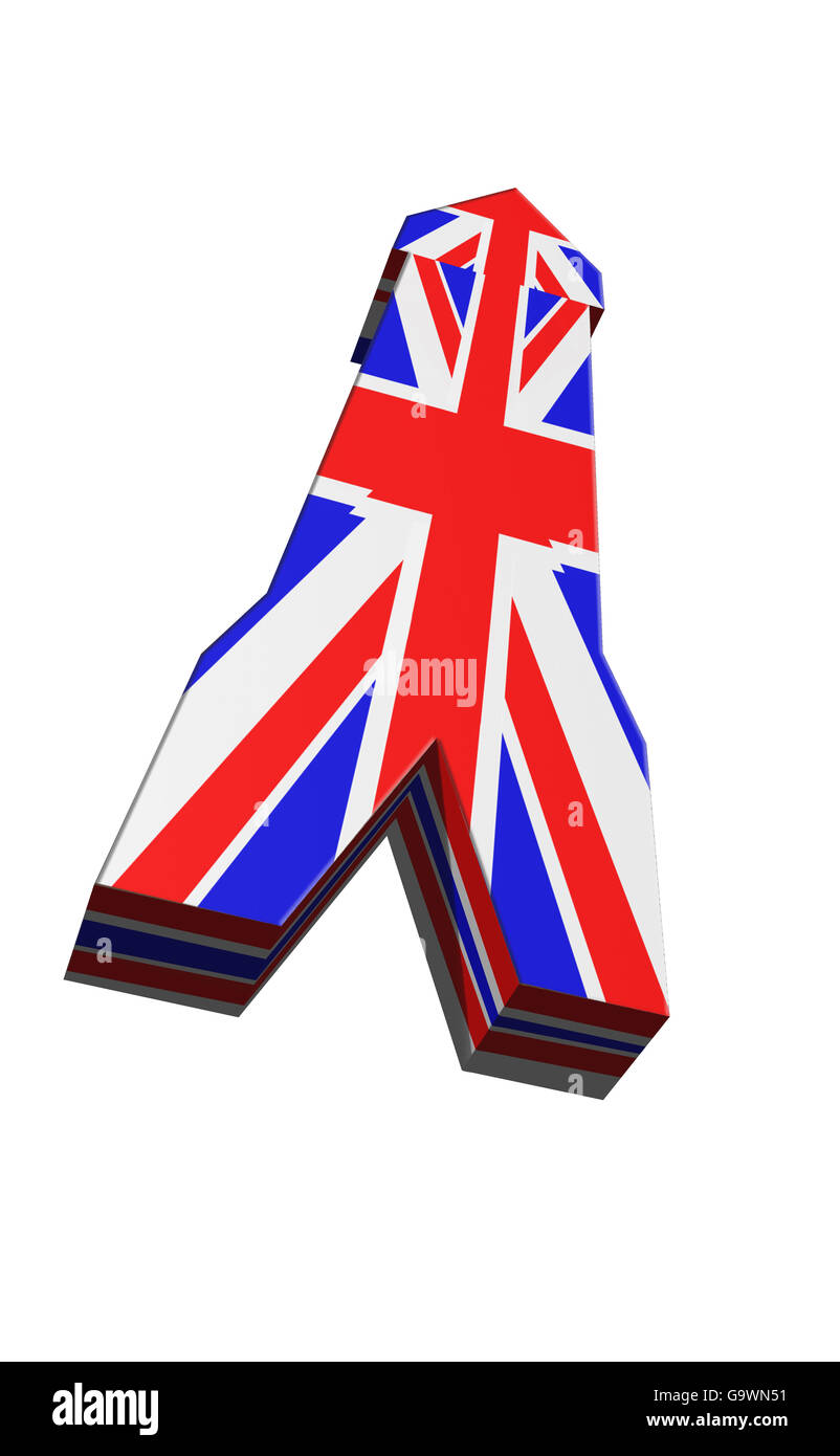An Arrow in the Fashion of the Union Jack Stock Photo