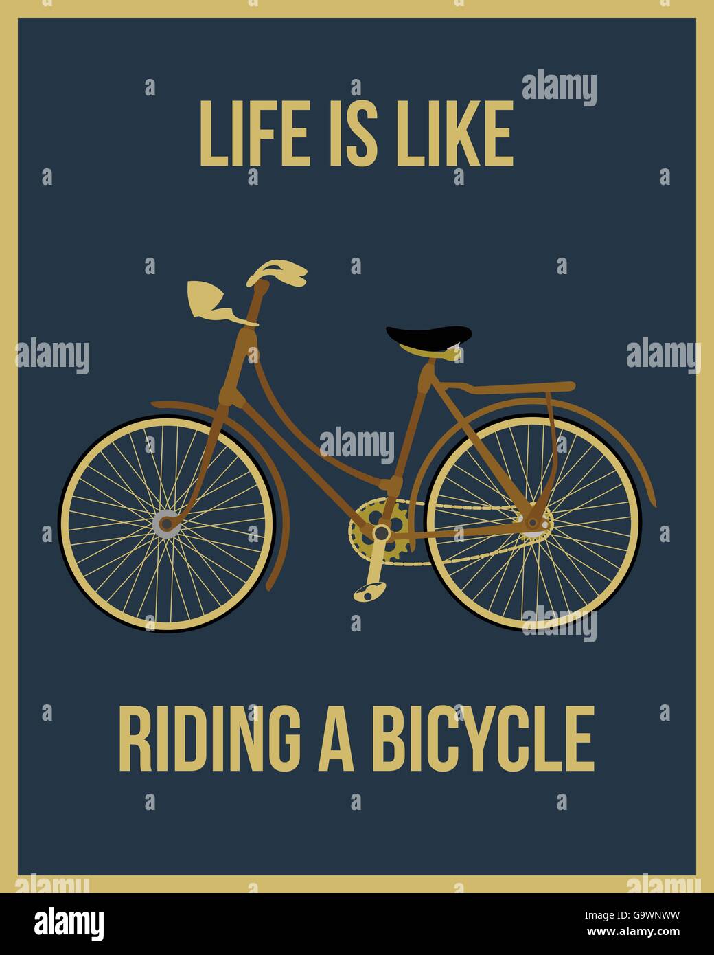 Life is like riding a bicycle Stock Vector Image & Art Alamy
