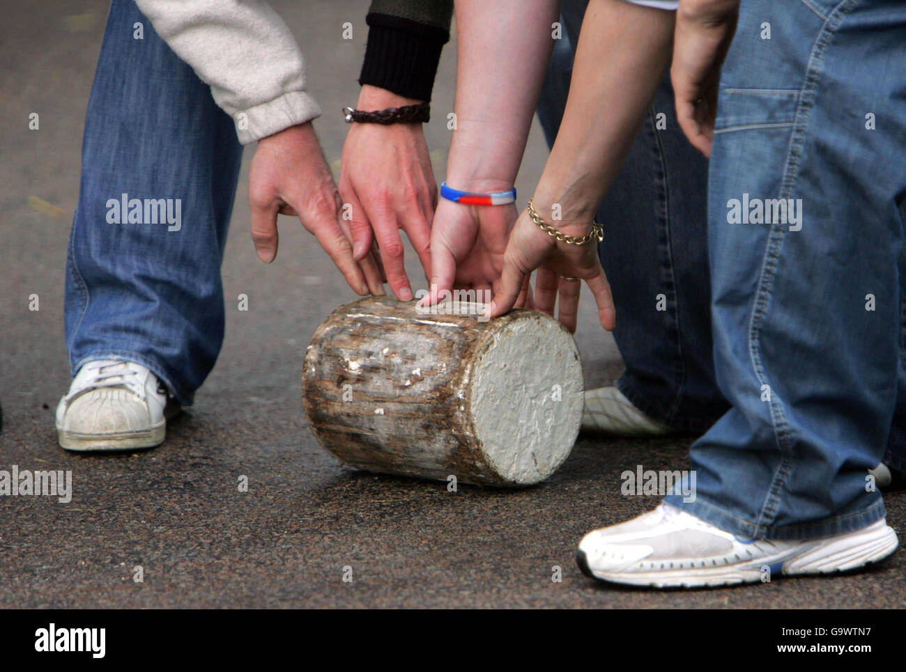 Stilton cheese rolling Stock Photo Alamy