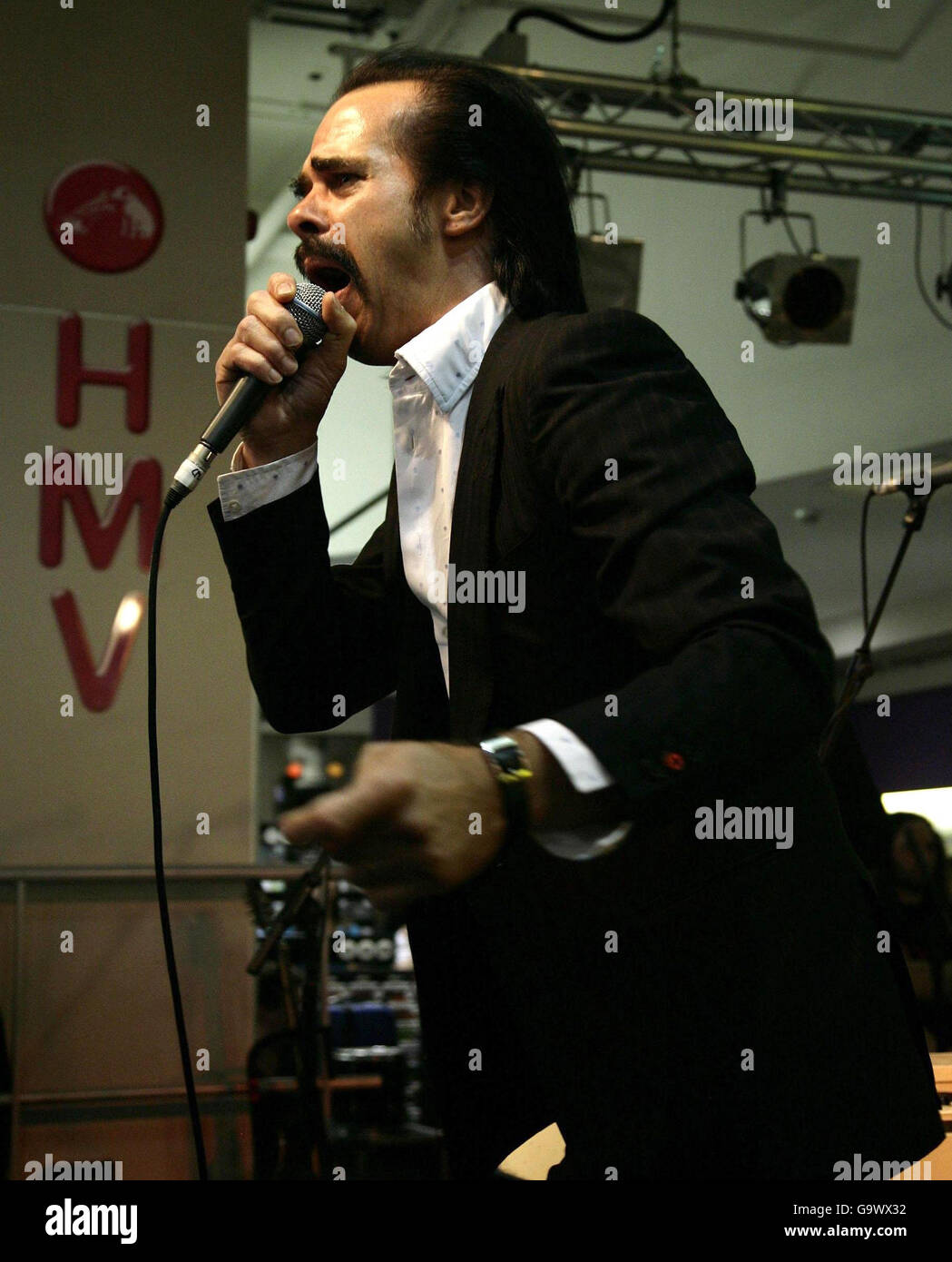 Nick Cave and his band Grinderman perform during a ceremony to announce