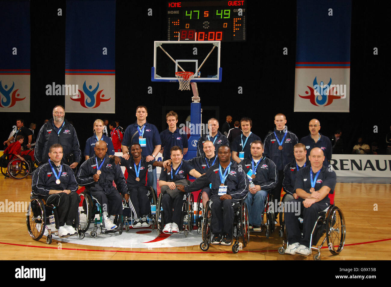 Wheelchair Basketball VISA Paralympic World Cup 2007 Manchester Stock Photo Alamy