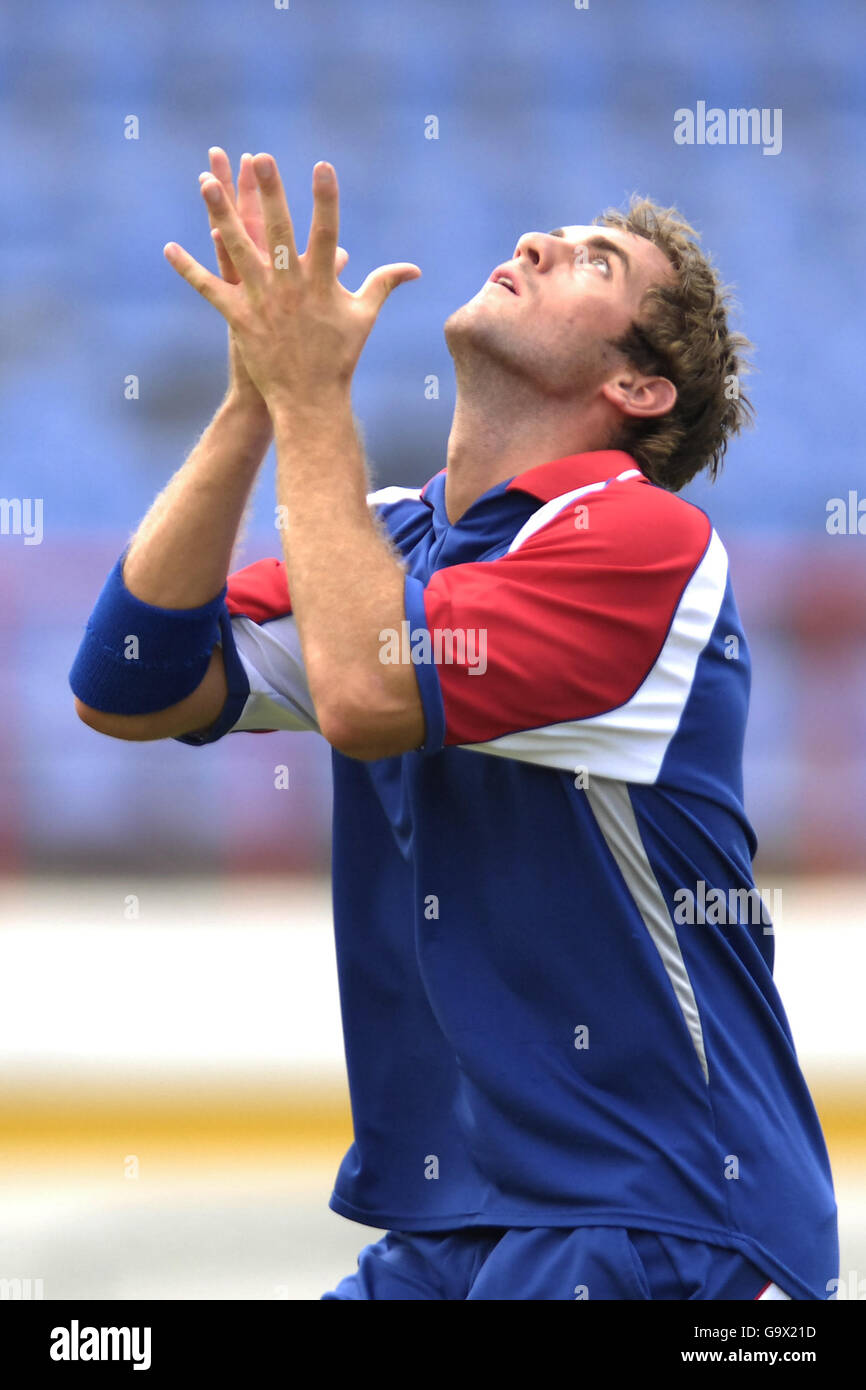 England's Liam Plunkett during a team net session at the Beausejour Stadium, Gros Islet, St Lucia Stock Photo